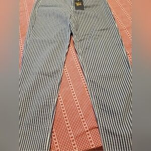 WOMAN'S NWT INDIGO REIN BRAND STRIPED ANKLE PANTS. STRAIGHTLEG.SUPER HIGH RISE.5